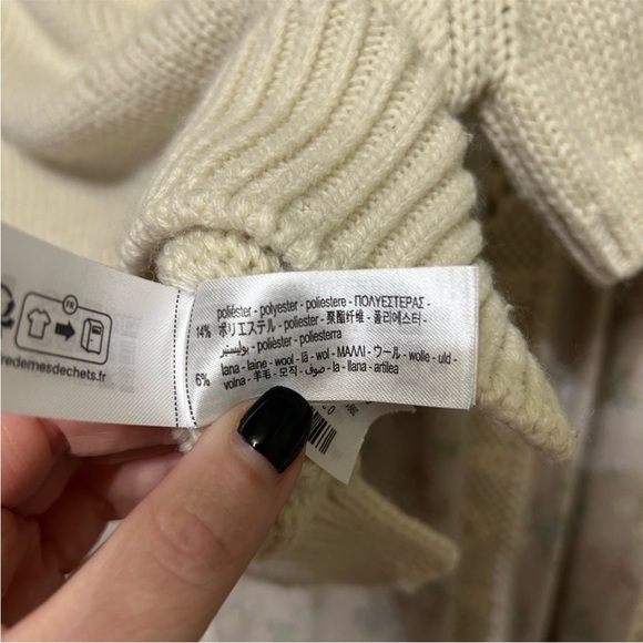 Zara Cream Crew Neck Sweater - Picture 3 of 4
